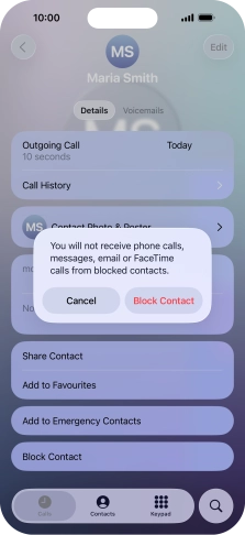 Press Block Contact.