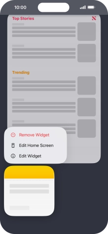 Press Remove Widget.
