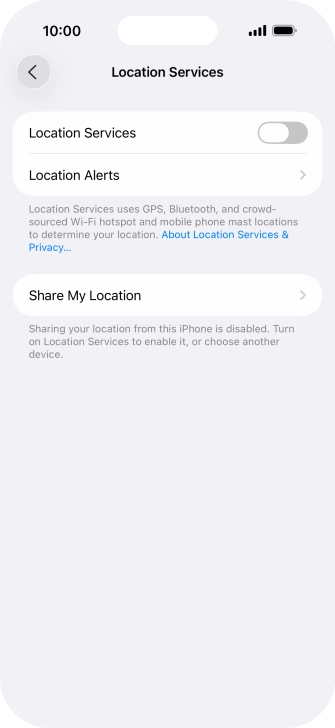 Press the indicator next to 