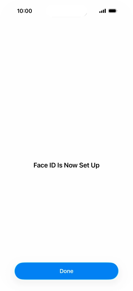 Press Done. If you haven't previously selected a phone lock code, key in a code of your own choice twice.