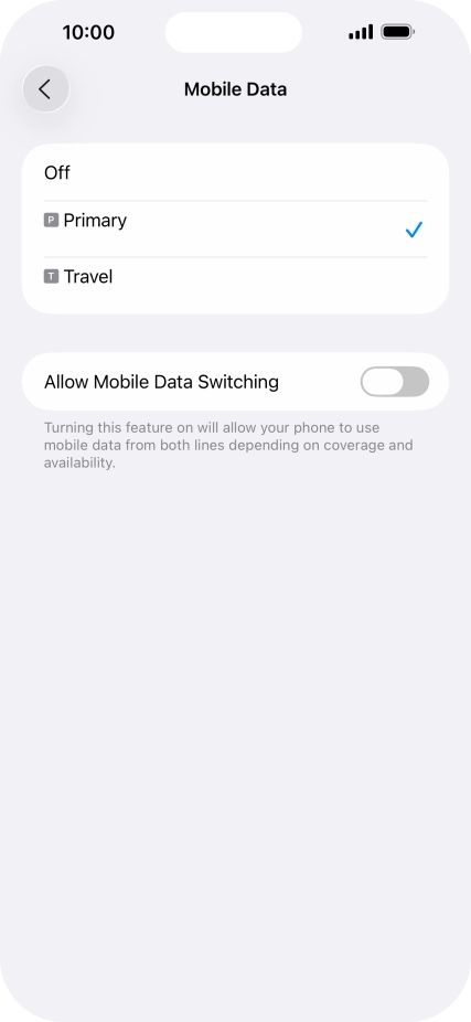 Press the required price plan.