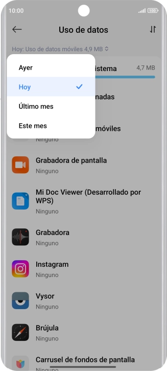 Pulsa el ajuste deseado.
