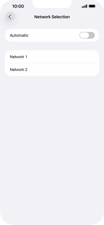 If you turn off the function, press the required network.