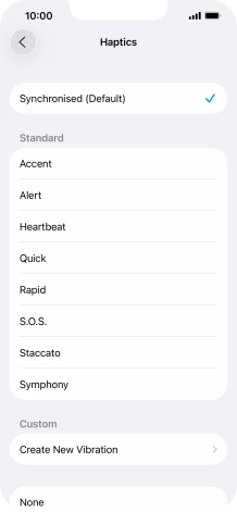 Press the required setting to turn on the function.