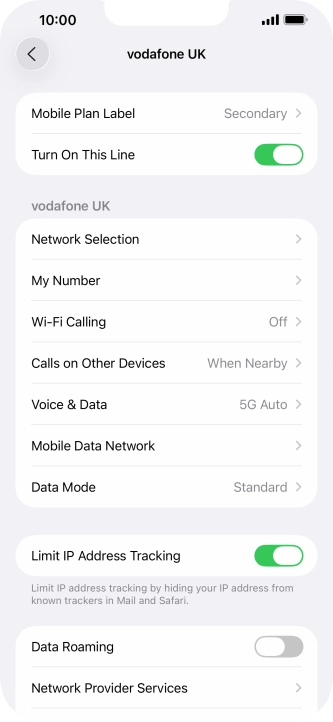 Press the indicator next to 