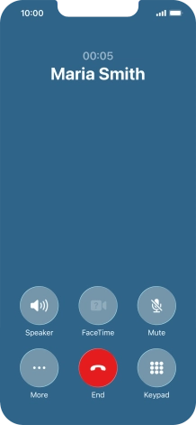 Press More during an ongoing call.