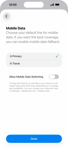 Press the indicator next to 