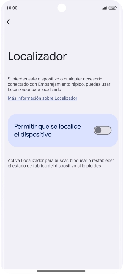 Pulsa el indicador junto a 