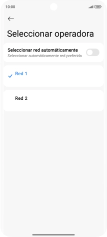 Pulsa la red deseada.