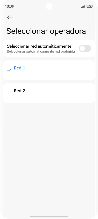 Pulsa la red deseada.