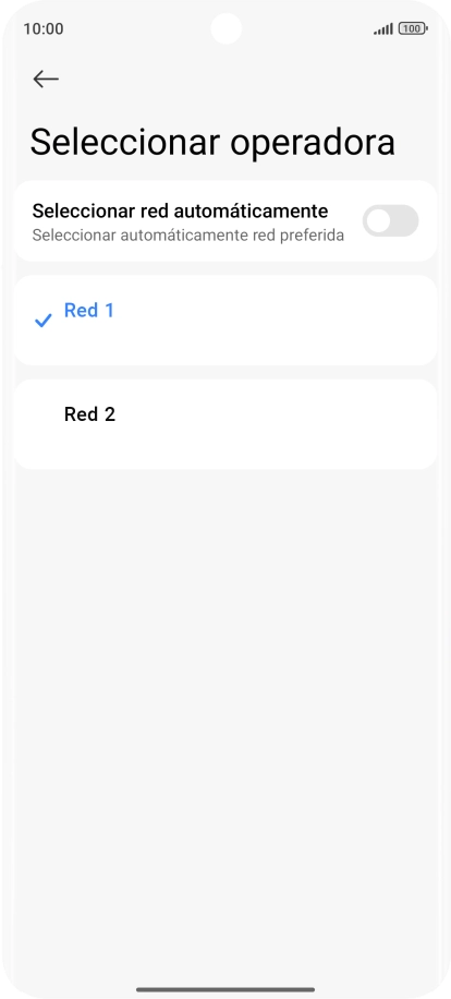 Pulsa la red deseada.