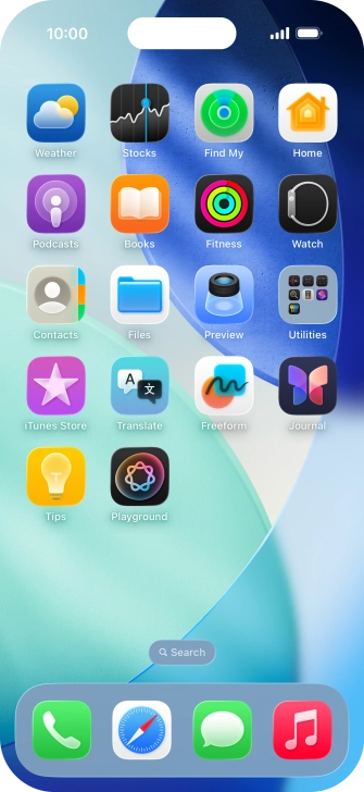 Press and hold anywhere on the home screen.