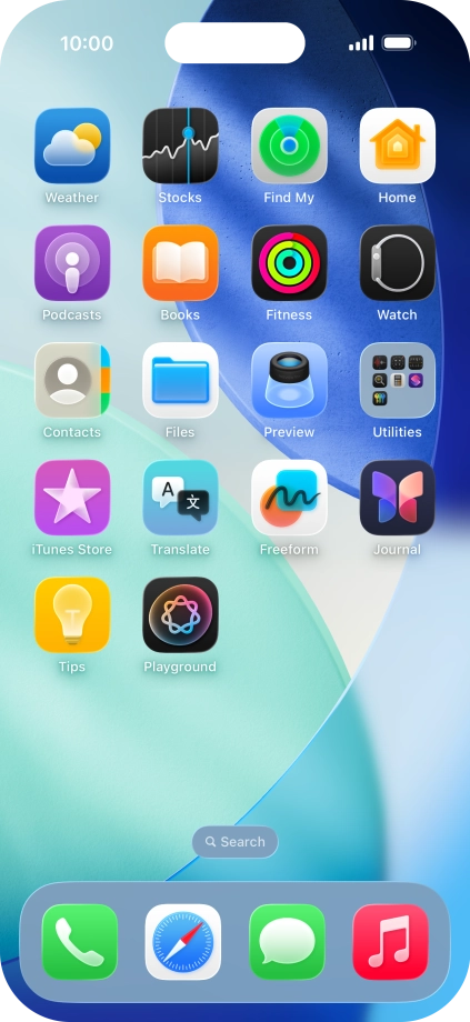 Press and hold anywhere on the home screen.