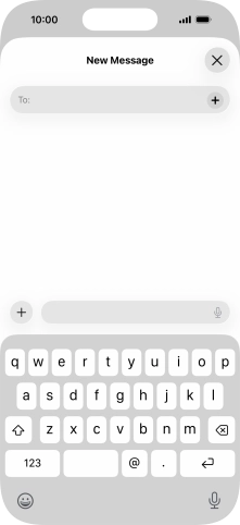 Press To: and key in the first letters of the recipient's name.