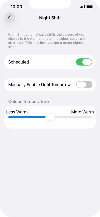 Press the indicator next to 