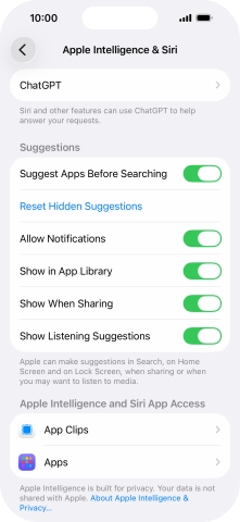 Press the required app.