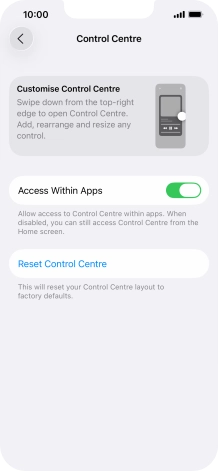 Press the indicator next to 