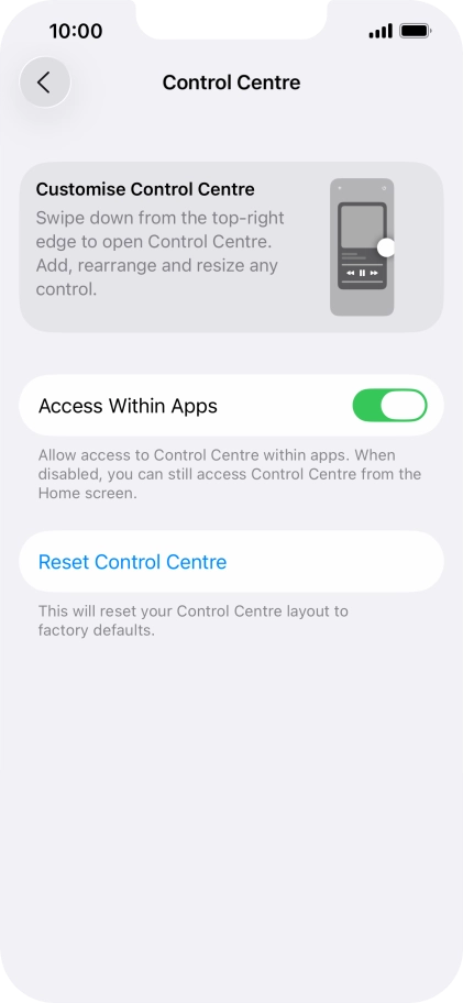 Press the indicator next to 