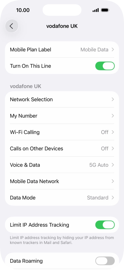 Press the indicator next to 