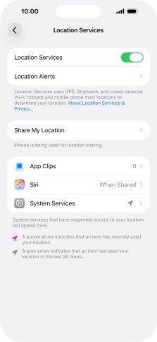Press the required app.