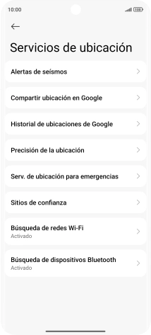 Pulsa Precisión de la ubicación.