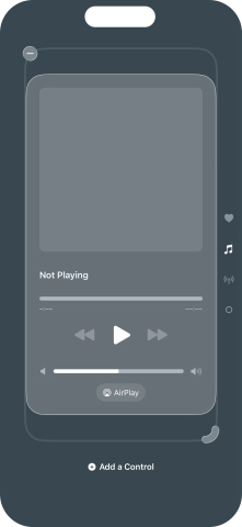 Press the remove icon on the required Control Centre page to remove it from Control Centre.