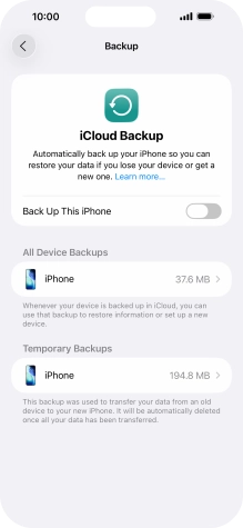 Press the indicator next to 