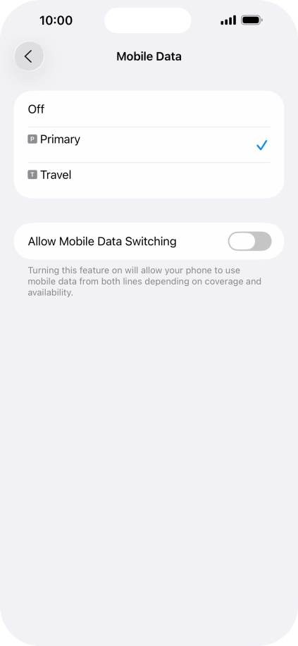 Press the required price plan.