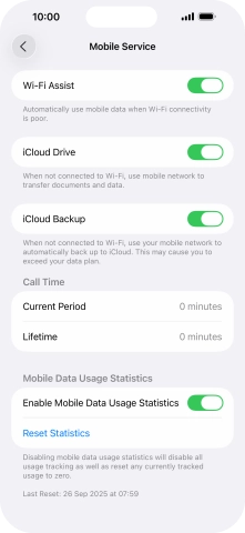 Press the indicator next to 
