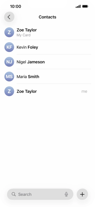 Press the new contact icon.