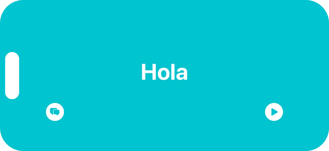 Press the split view icon to go back to display of both languages.