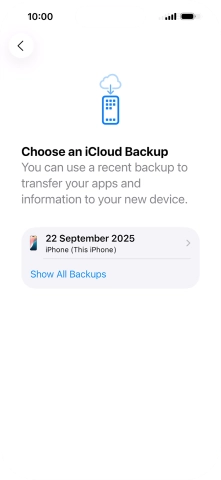 Press the required backup and your phone restores the content of the selected backup. Subsequently, follow the instructions on the screen to set up your phone and prepare it for use.