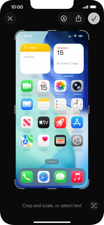Follow the instructions on the screen to edit and save your screenshot.