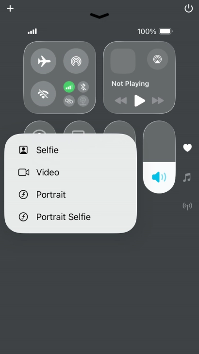 Press and hold the required function to see more actions.
