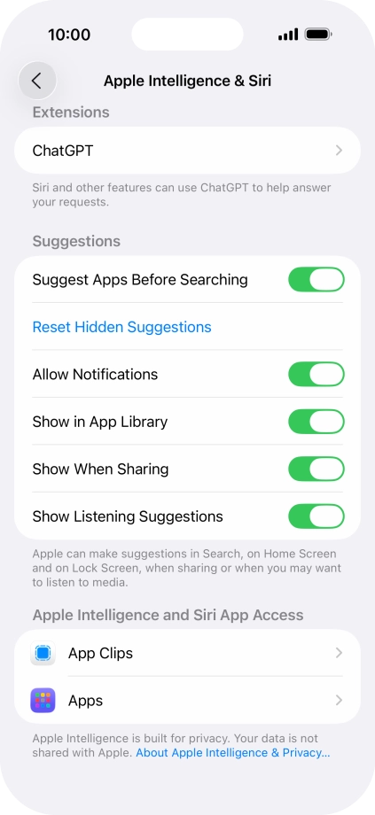 Press the required app.
