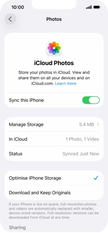 Press the indicator next to 