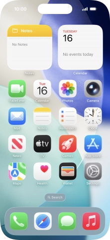 Slide your finger downwards starting from the top right side of the screen.