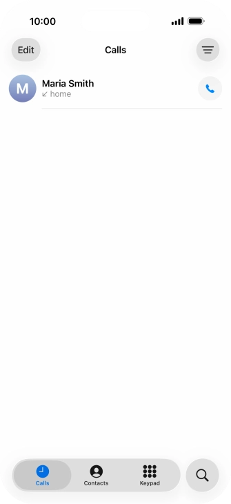 Press the menu icon.