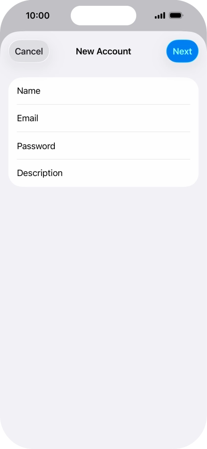 Press Description and key in the required name.