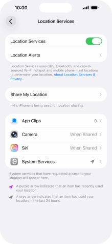 Press the required app.
