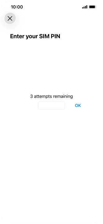 If your SIM is locked, key in your PIN and press OK.