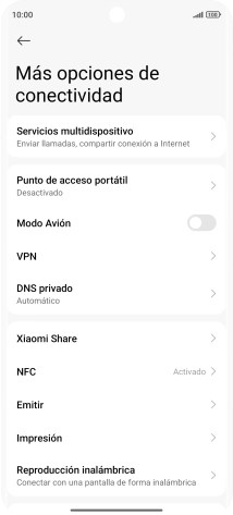 Pulsa Punto de acceso portátil.