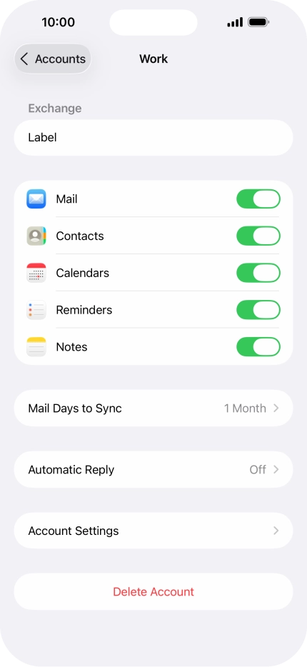 Press Delete Account.