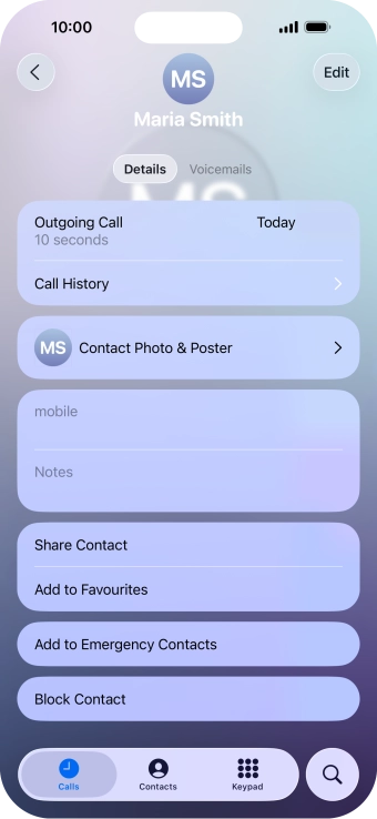 Press Block Contact.