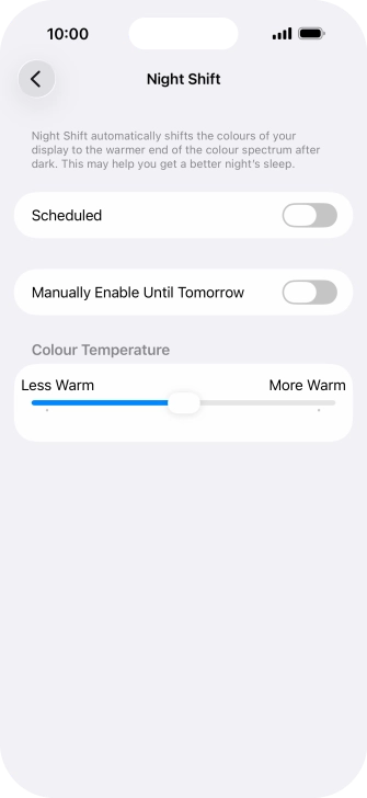 Press the indicator next to 