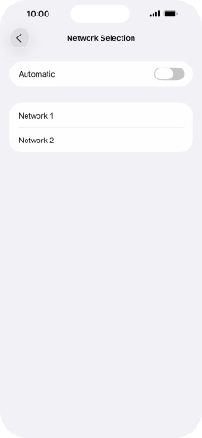 If you turn off the function, press the required network.