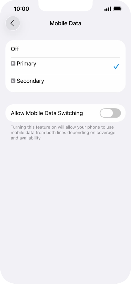 Press the required price plan.