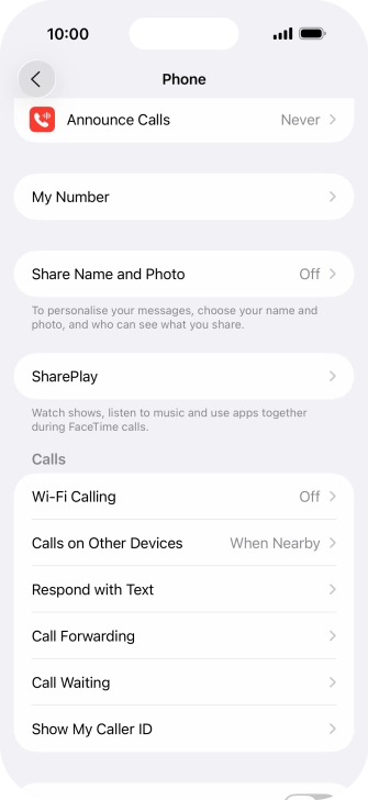 Press Wi-Fi Calling.