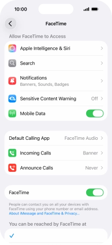 Press the indicator next to 