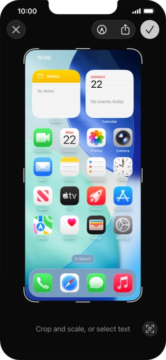 Follow the instructions on the screen to edit and save your screenshot.